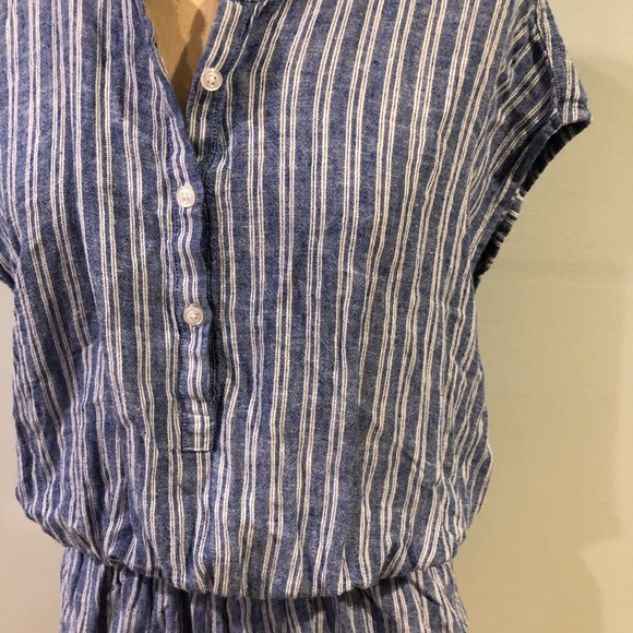 Rails Blue and White Striped Short-sleeve Dress - Picture 4 of 6